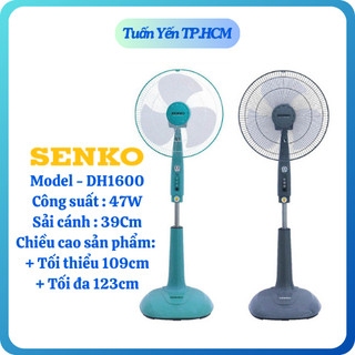 [HỎA TỐC] Quạt đứng Senko DH1600 có chức năng hẹn giờ, công suất 47W hàng chính hãng