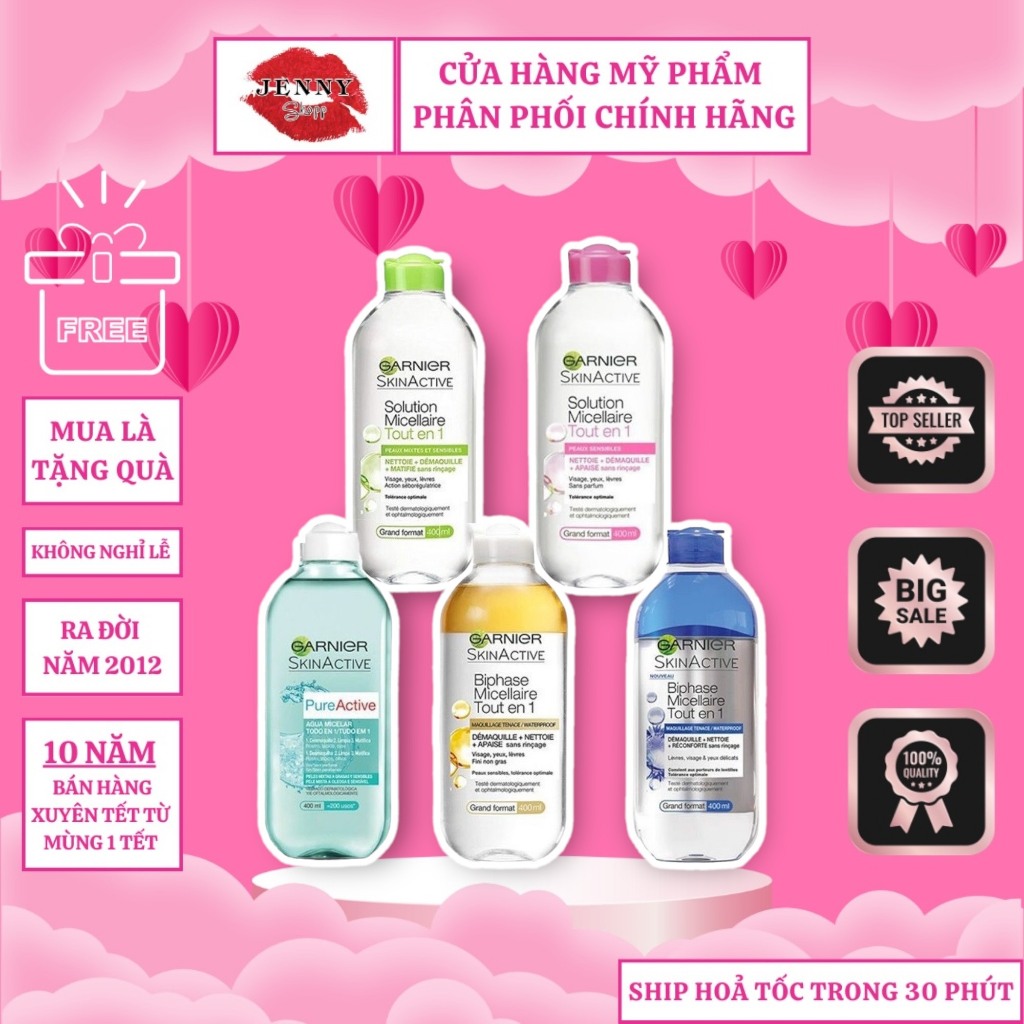 Tẩy Trang Garnier Mizellen Rinigungs làm sạch sâu dịu nhẹ