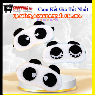 Bịt Mắt Ngủ Hình Panda Nhiều Cảm Xúc Đáng Yêu, Phụ Kiện Du Lịch Tiện Ích Tránh Ánh Sáng Lúc Ngủ