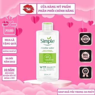 Nước Tẩy Trang Simple Kind To Skin Micellar Cleansing Water Xanh Lá