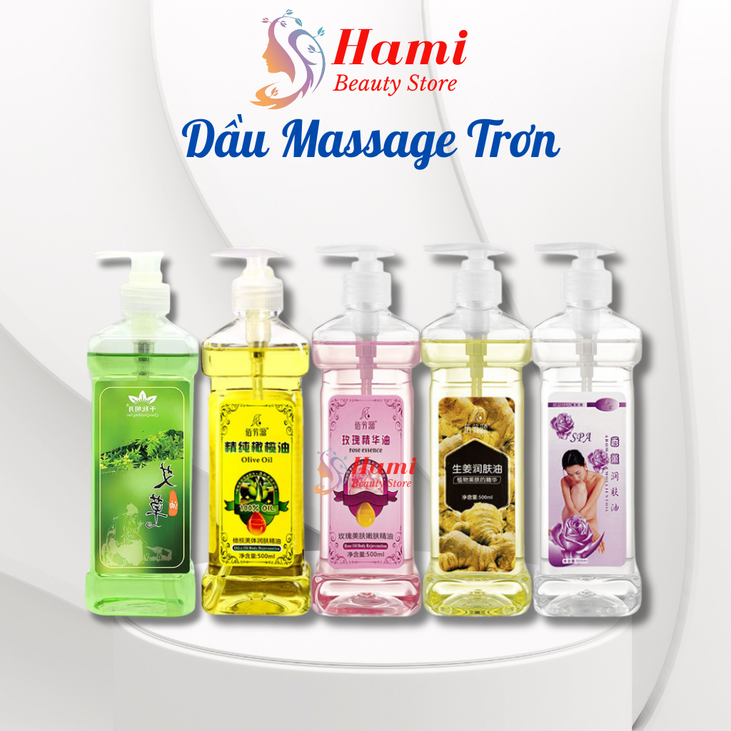 Tinh dầu massage body cho spa đủ mùi hương | Dầu matxa toàn thân cho spa gừng, ngải cứu, hoa hồng, oải hương an toàn