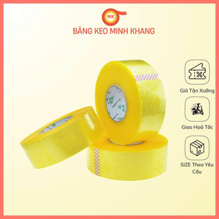 (bán sỉ),băng dính cuộn nặng 1kg lõi mỏng,dán hàng siêu dai siêu dính