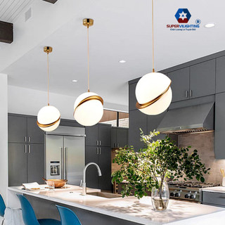Đèn thả trần trang trí phòng ngủ phòng khách bếp bàn ăn hình cầu hiện đại SuperVilighting