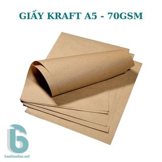 Giấy kraft a5 giấy xi măng giấy kraft khổ định lượng 70gsm - nhiều số lượng - baobionline