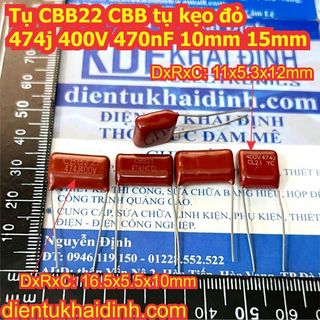 20 CON Tụ CBB22 CBB, tụ kẹo 474 400V 470nF (GIÁ CHO 20 tụ) KDE1748