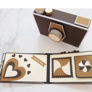 Camera box - album dán ảnh màu nâu - đẹp - độc - lạ TẶNG KÈM TÚI GIẤY