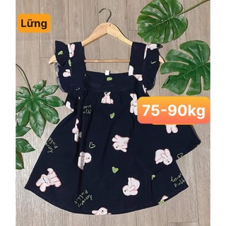 [HCM] (75-90kg) Đồ bộ bigsize lửng tole/lanh. hongduyen2188.