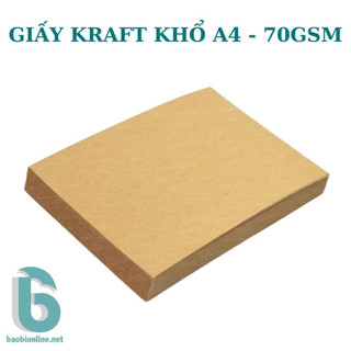 200 tờ khổ a4 giấy xi măng giấy kraft định lượng 70gsm, giấy gói hàng - baobionline