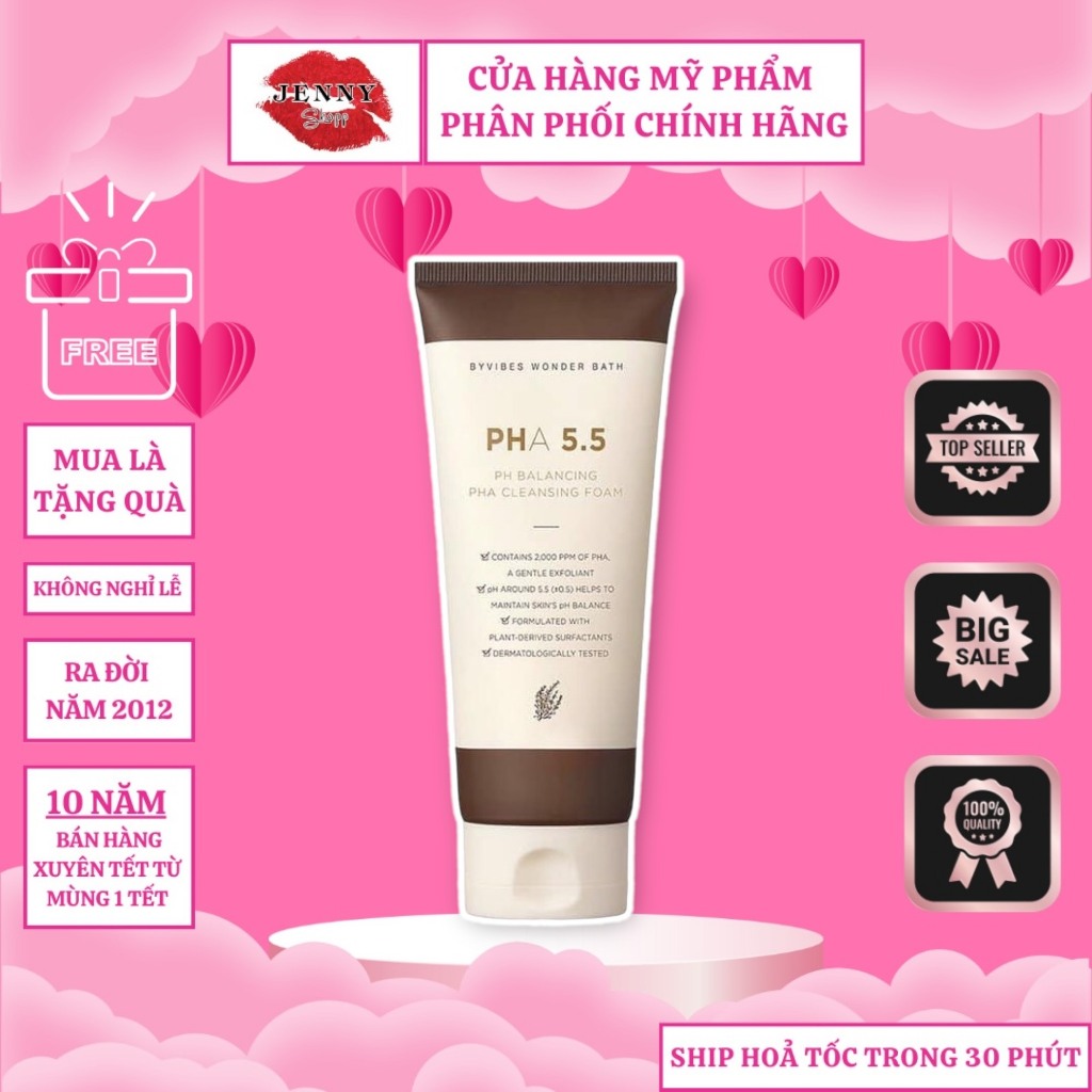 Sữa Rửa Mặt Byvibes Wonder Bath Pha 5.5 Ph Balancing Pha Cleansing Foam