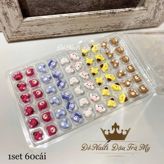 Phụ kiện nail - Set charm thú mix N245