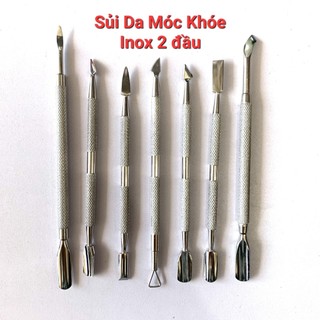 Cây sủi da cắt khóe đẩy móc phé làm móng 2 đầu inox chuẩn không gỉ sét nhỏ gọn tiện dụng cho thợ nails chuyên nghiệp rẻ.