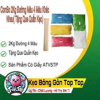 ComBo 2kg Đường màu làm kẹo bông gòn.