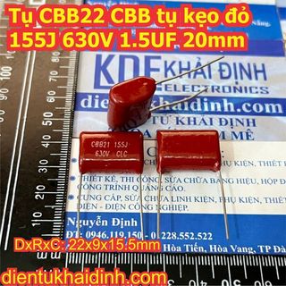 10 con Tụ CBB22 CBB, tụ kẹo 155J 630V 1.5UF (giá 10 con) kde2145