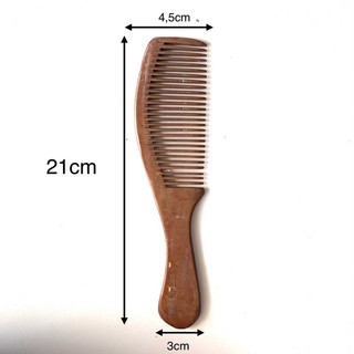 Lược gỗ bầu có cán cầm số 57 dài 21cm cứng chịu nhiệt cắt tóc nam nữ màu gỗ tự nhiên chải tóc uốn xoăn masssage da đầu 💥
