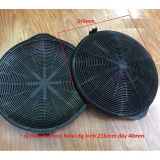 Vỉ than hoạt tính hút mùi Rinai model RVH - 7S ,LG, BW... và tấm lọc than khử mùi malloca GRASSO