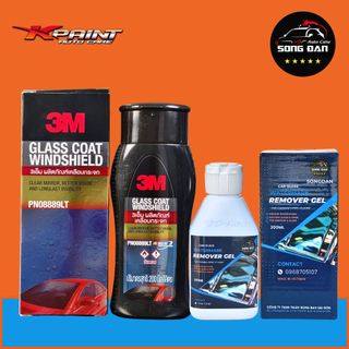 Combo dung dịch vệ sinh ố, cặn canxi kính ô tô, dung dịch chống bám nước kính 3m
