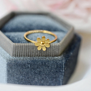 [Hình thật] Nhẫn Nữ Titan Không Đen Gỉ Hoa Cúc Daisy