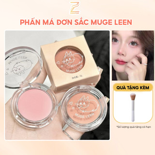 Phấn má hồng cam đơn sắc MUGE LEEN lâu trôi trang điểm siêu xinh lên màu chuẩn ZENTOP