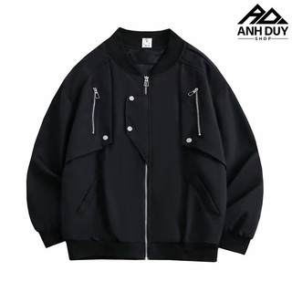 Áo Khoác Bomber Dù Nam Nữ 2 Lớp Kiểu Dáng Đẹp Năng Động Thể Thao ANH DUY SHOP AK21