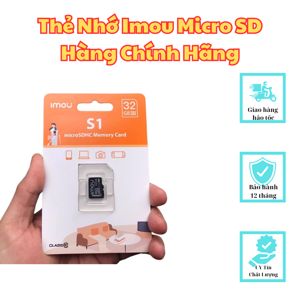 Thẻ Nhớ Imou 32GB Micro SD Chuyên Cho Camera Wifi, Camera Hành Trình, Hàng Chính Hãng, Bảo Hành 2 Năm - Đổi Mới