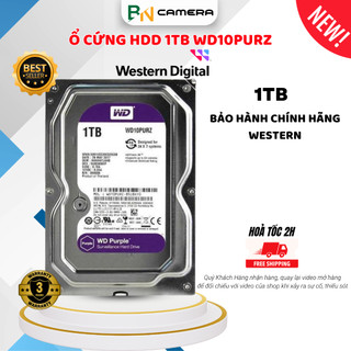 Ổ cứng HDD 1TB Western Digital chuyên dụng cho camera (WD10PURZ) - Bảo hành 36 tháng