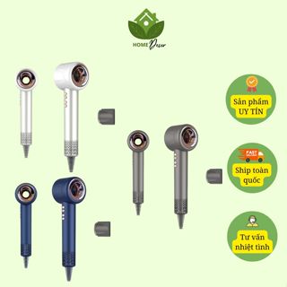 Máy sấy tóc ion âm, máy sấy không cánh quạt, giúp bảo vệ tóc chắc khỏe, tặng kèm 4 đầu tạo kiểu