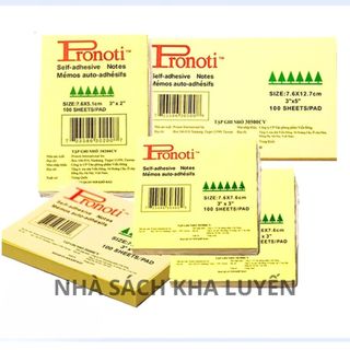 Giấy note ghi chú, giấy nhớ pronoti 33/ 35/ 4*6, giấy nhớ vàng, giấy nhớ văn phòng