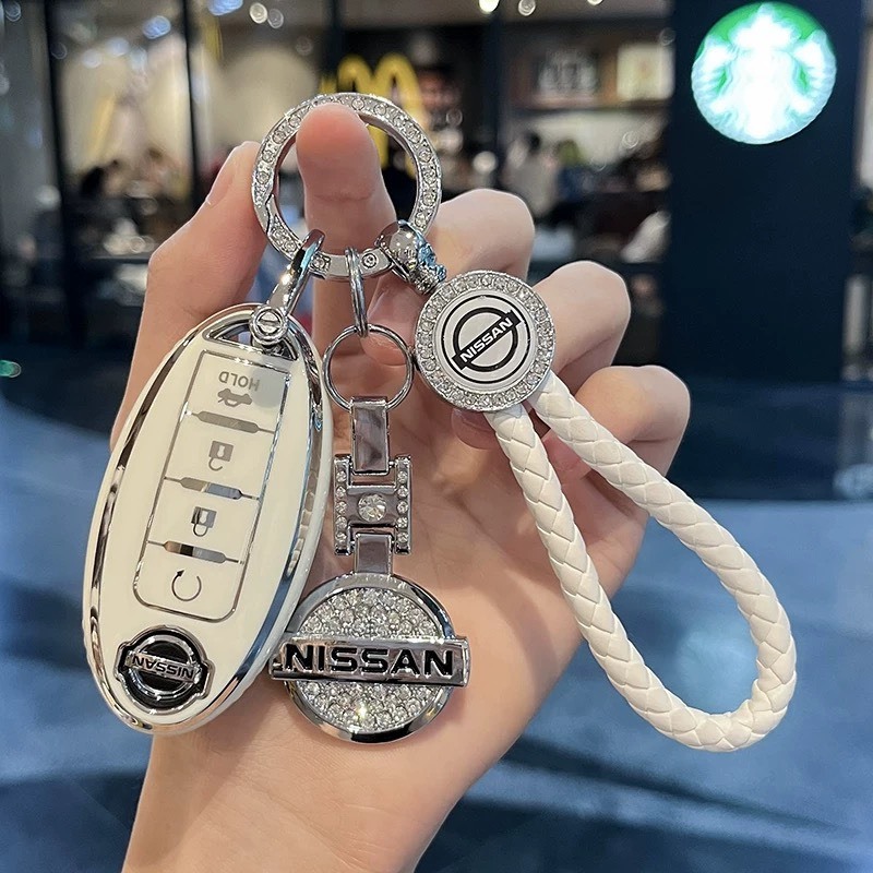 Ốp Bảo Vệ Chìa Khóa Nissan X-Trail 2024 4 Nút Mạ Bạc Cao Cấp - Ốp  Khóa Xe Hơi Nissan X-Trail