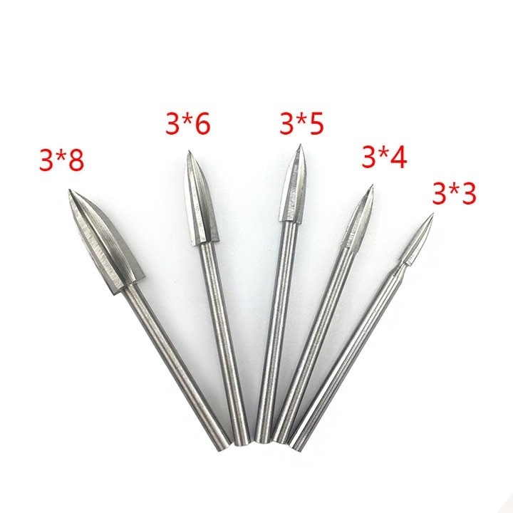 Bộ 5 mũi khắc gỗ gắn cho máy đục gỗ - máy điêu khắc gỗ cầm tay mini