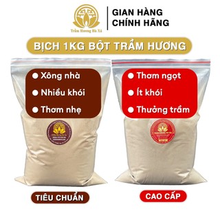 Bịch 1kg bột trầm hương đốt xông nhà tẩy uế đồ thờ cúng phong thủy thu hút tài lộc Trầm Hương Hà Xá