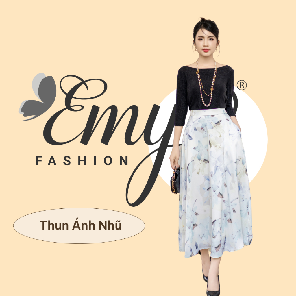 Áo Thun Nữ EMY Sang Chảnh A2014 Đen Tay Dài Ôm Body Cổ Thuyền Tiểu Thư Tôn Dáng Cao Cấp
