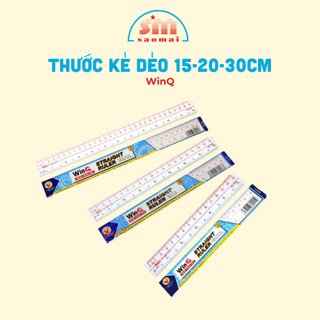 Thước Kẻ Dẻo 15-20-30cm WinQ Cao Cấp Dùng Học Tập Văn Phòng Phẩm Sao Mai Vàng V601