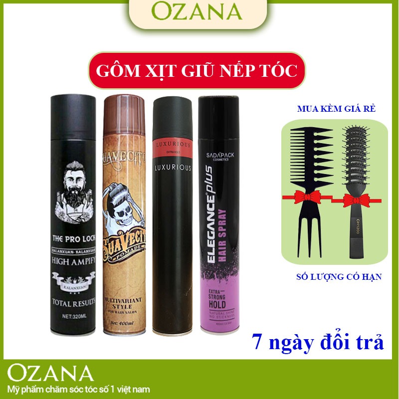 COMBO 4 CHAI Gôm xịt tóc giữ nếp tạo kiểu nam nữ giá rẻ