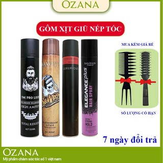 Gôm xịt tóc giữ nếp tạo kiểu nam nữ