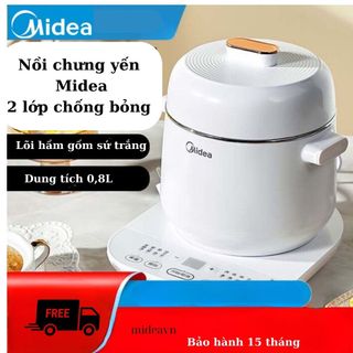 [Midea] Nồi Chưng Yến Midea Thiết Kế Sang Trọng MI-MYFPower302  2 lớp chống bỏng sang trọng dùng để chưng yến,nấu cháo,.