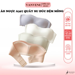 Áo Lót VANVENE Áo ngực A397 Quây Su Đúc Đệm Mỏng 3D Tàng Hình Giấu Viền Không Dây Chống Tụt