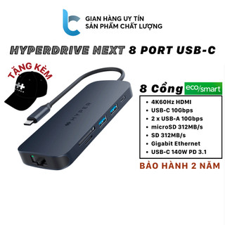 Hub/ cổng chuyển usb-c hyperdrive next 8in1 cho laptop/ macbook hd4004gl