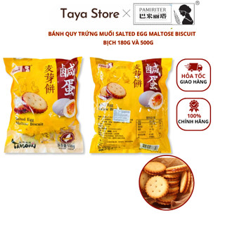 Bánh Quy Trứng Muối Đài Loan Pamiriter Gói 500g Và Gói 180g