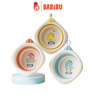 Chậu rửa mặt gấp gọn cho bé sơ sinh, chậu gấp gọn hình khủng long cho bé