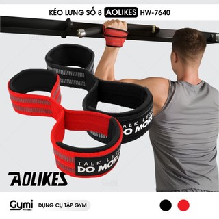 [1 Đôi] Đai Trợ Lực Hình Số 8 Aolikes HW-7640 [Bản Cao Cấp] | Dây Kéo Lưng Hỗ Trợ Nâng Tạ Chống Trượt Chính Hãng