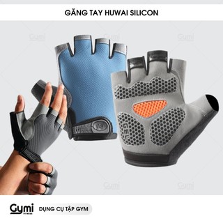 Găng tay Huwai silicon bọc nửa ngón sử dụng đi xe đạp, tập Gym  chống trượt / tập thể thao dành cho nam-nữ