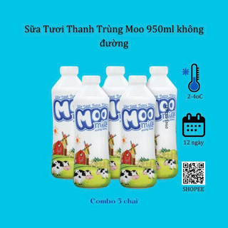 Combo 5 chai sữa tươi thanh trùng 950ml Moomilk