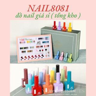 Sơn gel AS 60 màu chọn lẻ , mẫu mới chai vuông dùng máy hơ tone màu trắng nước gạo chai 15ml