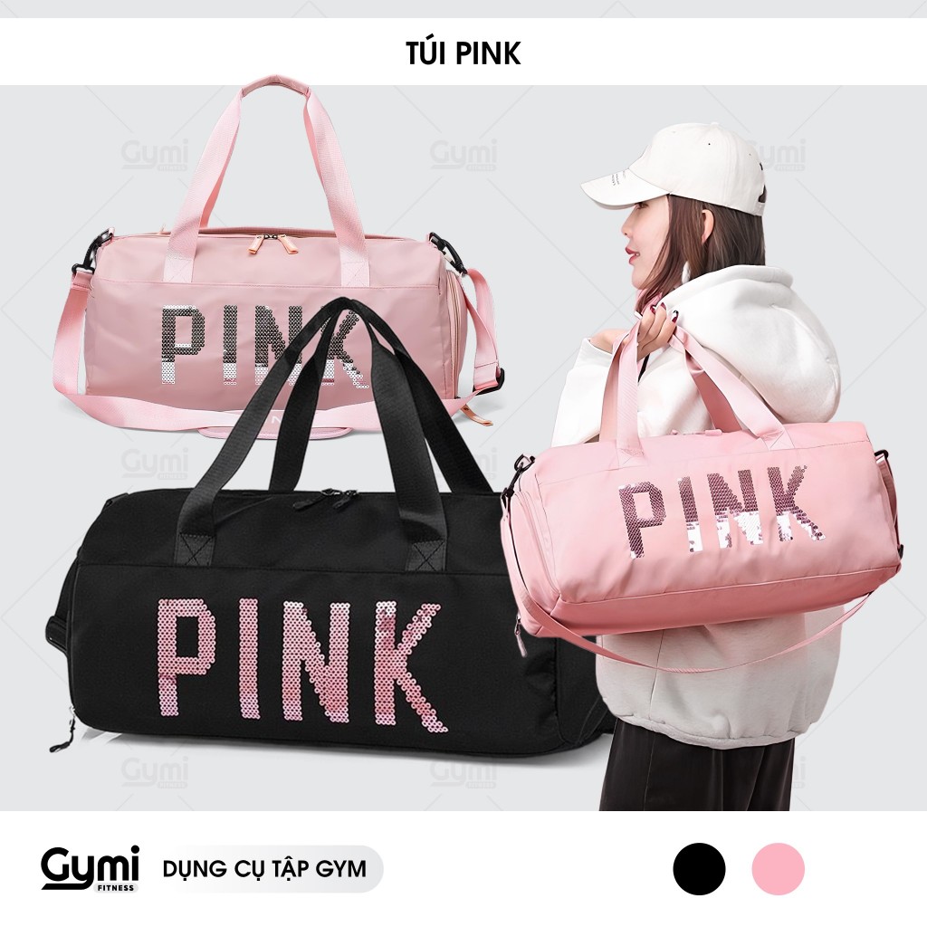 Túi Du Lịch PINK Đa Năng, Túi Trống Thể Thao Có Ngăn Để Giày