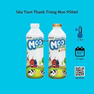 Sữa tươi thanh trùng Moo milk 950ml