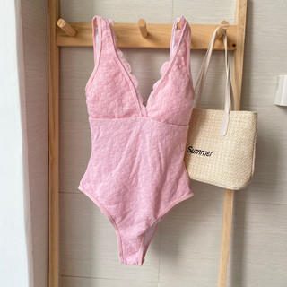 Peachybikini pv43 - bikini hoa nổi liền thân màu hồng