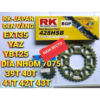 Nhông sên dĩa nhôm 7075 Exciter 135,yaz125,yb125,Sirius x.cơ sên Rk 36 39 40 41 42 43