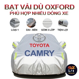 Bạt che kín bảo vệ xe ô tô Toyota Camry tráng bạc cao cấp, vải bông chống xước 3 lớp vải dù Oxford , bạt phủ