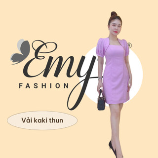 Đầm emy et0044 xoè a cổ cách điệu