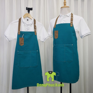 Tạp dề màu Xanh Lý Tạp dề pha chế Tạp dề nam Tạp dề đồng phục Tạp dề cao cấp